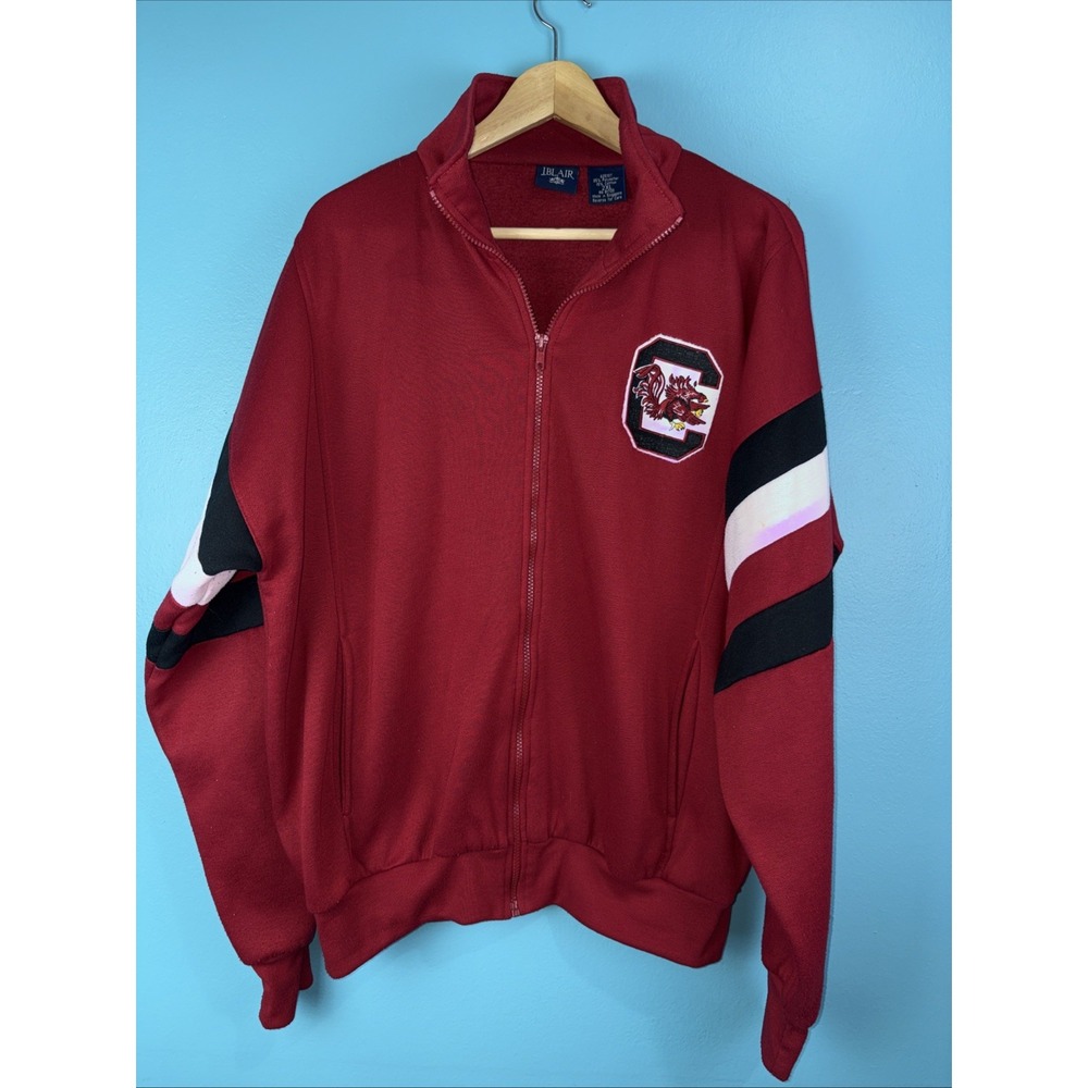 John Blair Vintage South Carolina Gamecocks Track Jacket Size XXL Full Zip